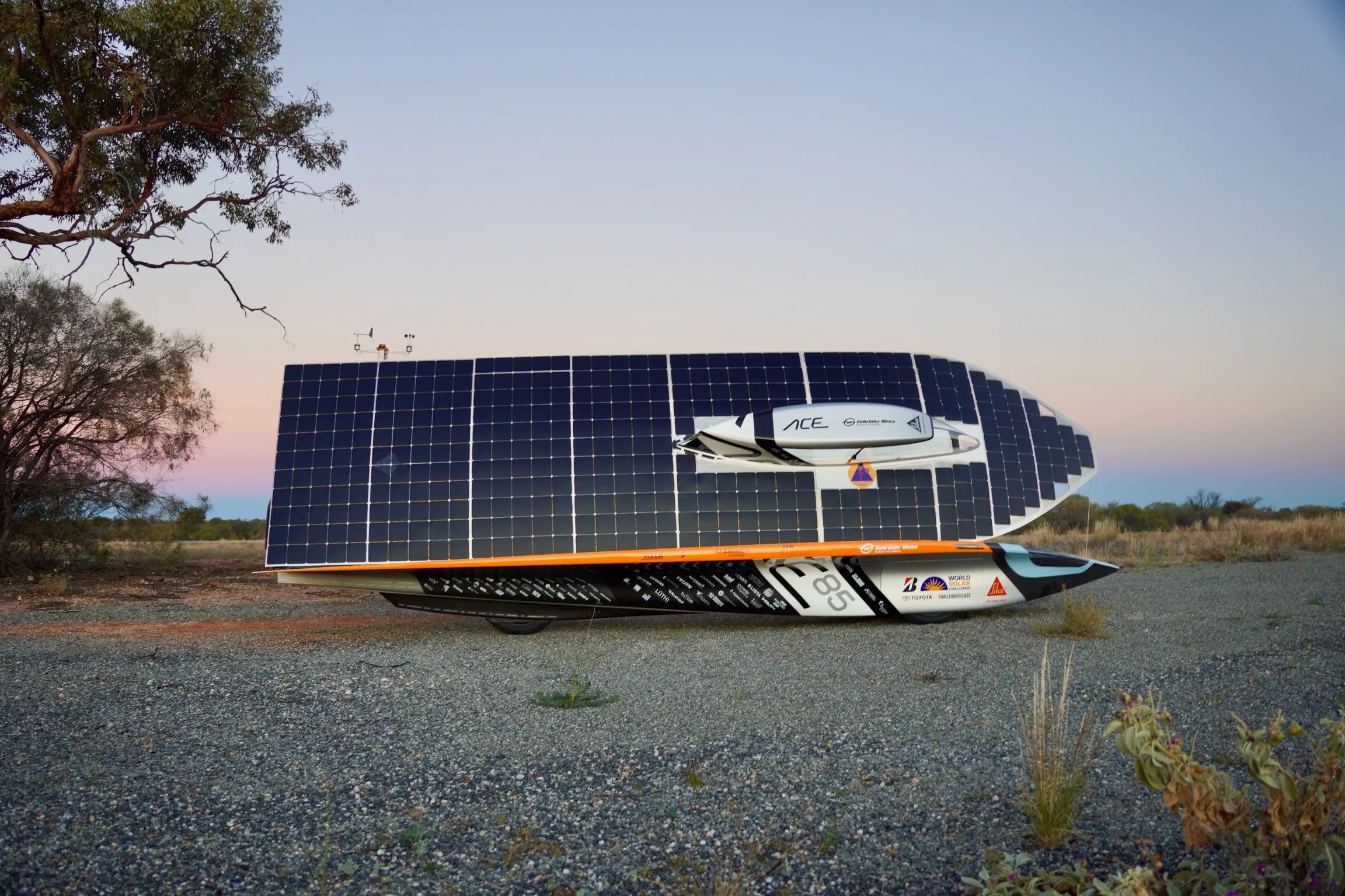 Silvretta in the outback, the partners' names along its side